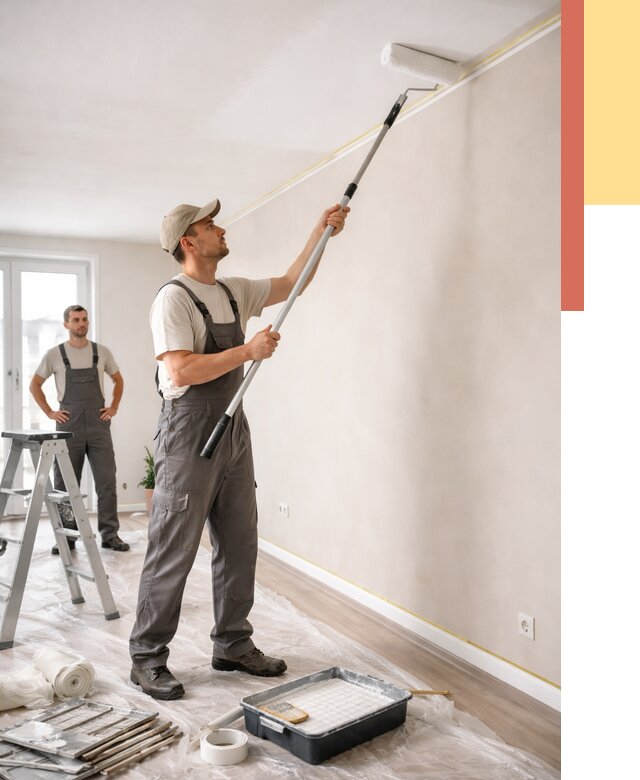 Покраска потолка из гипсокартона в зиме от 4603 руб./м2 — услуги под ключ | ОТДЕЛОЧНИК-Зма