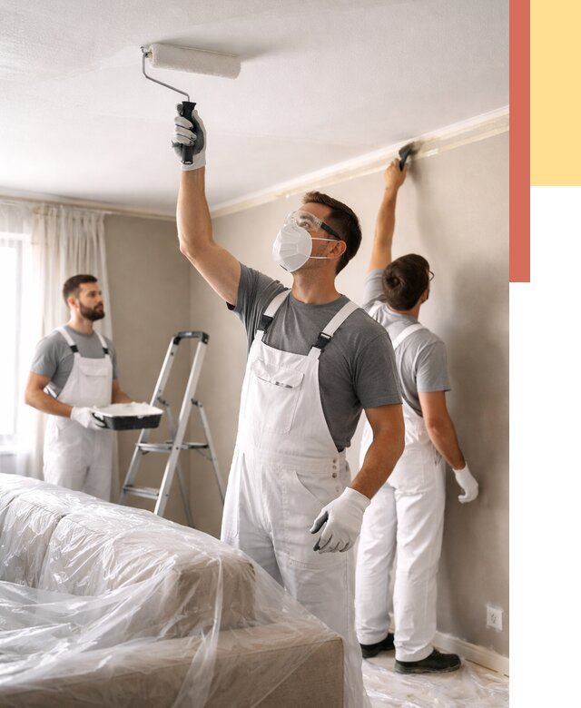 Покраска потолка водоэмельсионной краской в зиме от 2250 руб/м² — услуги под ключ | ОТДЕЛОЧНИК-Зма