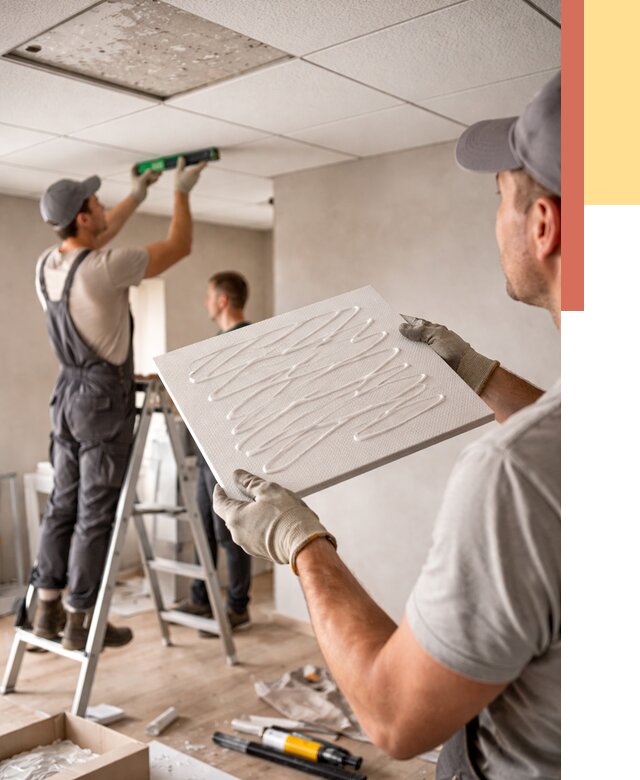 Монтаж потолочной плитки в зиме от 4603 руб. — быстро и недорого | ОТДЕЛОЧНИК-Зма