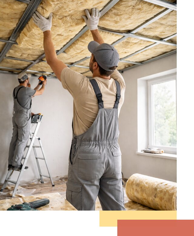 Утепление потолка под ключ в зиме качественно и быстро