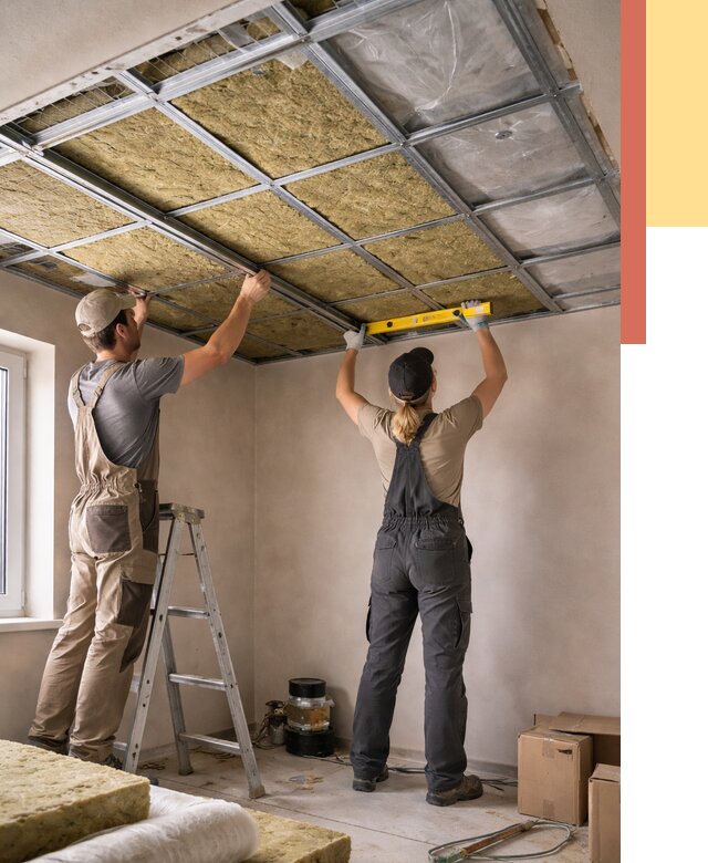 Шумоизоляция потолка в зиме от 1279 руб. под ключ — услуги ОТДЕЛОЧНИК-Зма